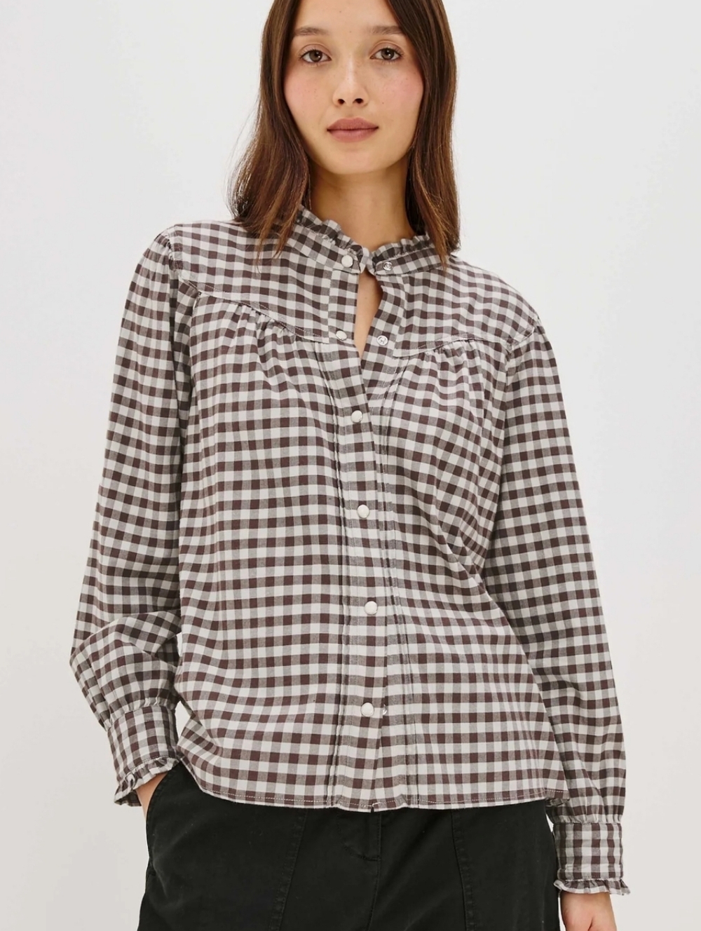Rails Chocolate Chip Alanna Button Down Blouse S